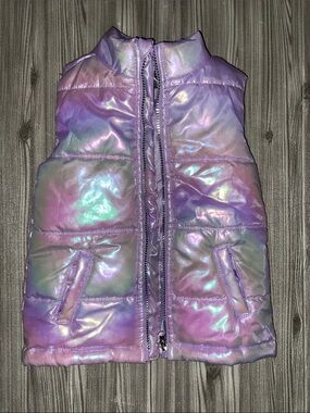 Nicole Miller Iridescent Lavender Puffer Vest for Kids Size 5